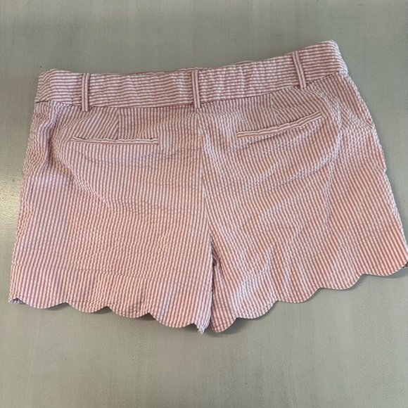 Loft Outlet Women’s 4” Short Pink and White Stripe Scalloped Shorts Sz 12 GUC - Picture 10 of 10